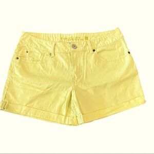 FADED Glory Size 12 Yellow Cuffed Shorts